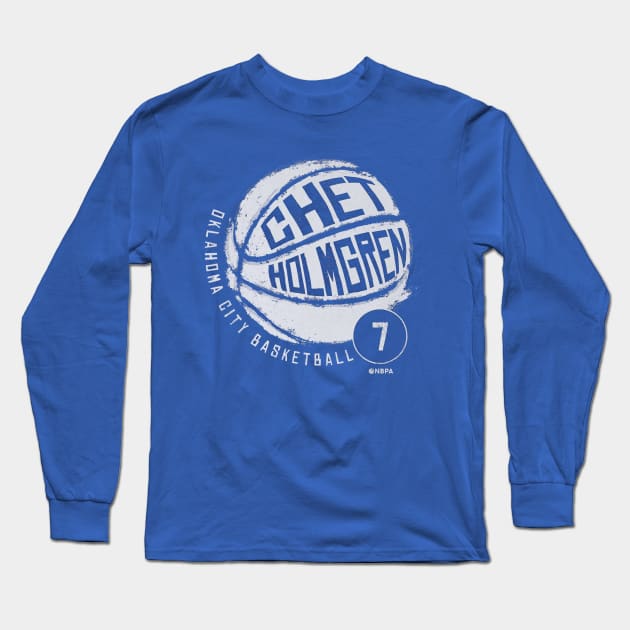 Chet Holmgren Oklahoma City Basketball Long Sleeve T-Shirt by TodosRigatSot